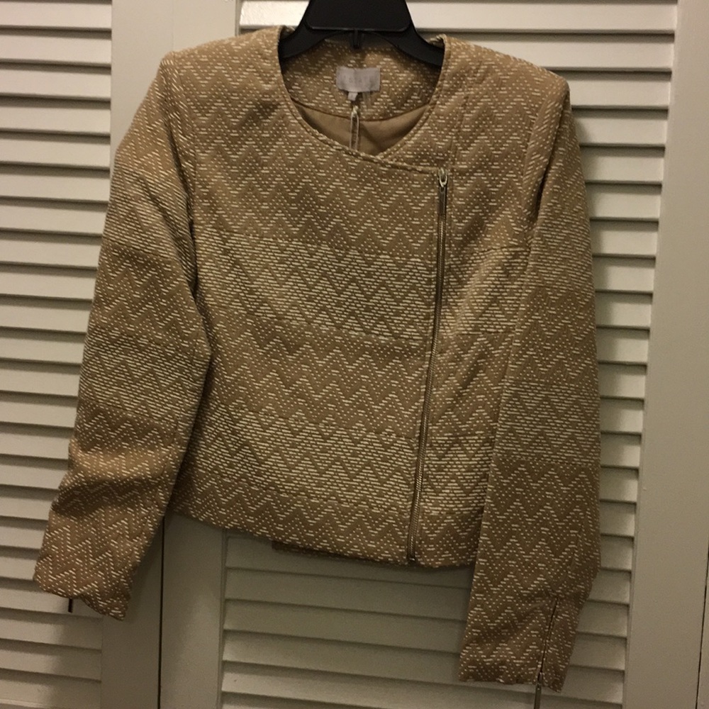 Moto Jacket with offset zipper